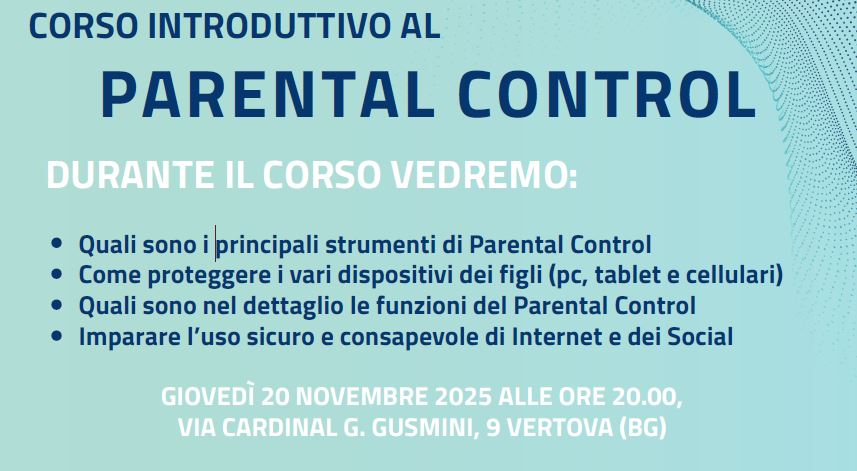 Immagine che raffigura Corso introduttivo al Parental Control