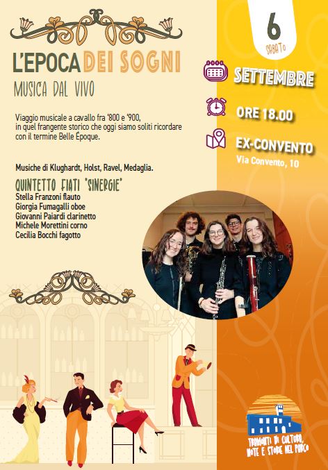 Immagine che raffigura Musica dal Vivo - Quintetto Fiati Sinergie