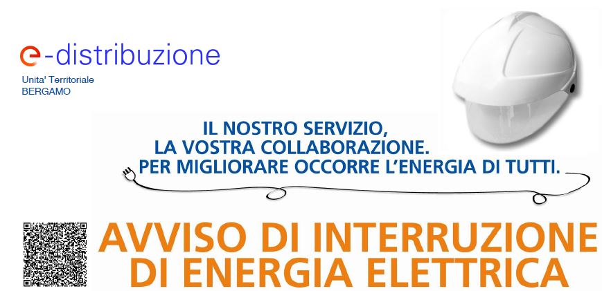 Si comunica che l'energia elettrica verrà interrotta per effettuare lavori sugli impianti Mercoledì 29 ottobre 2025 dalle ore 08:30 alle ore 16:30.
