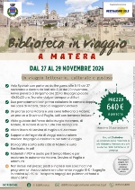 Sono aperte le iscrizioni per partecipare al viaggio letterario a Matera dal 27 al 29 novembre